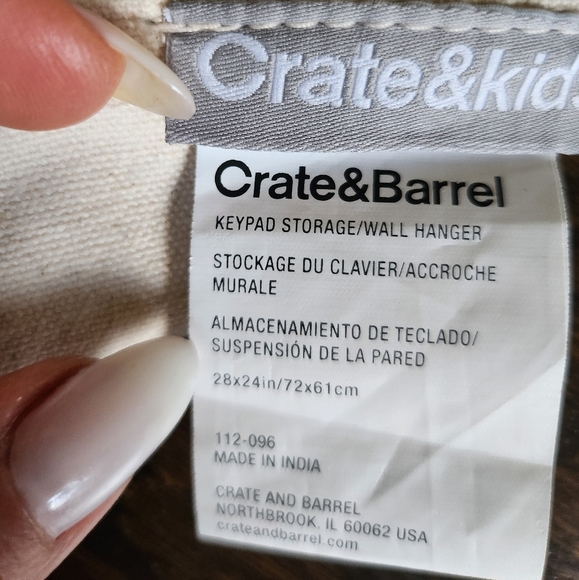 hanging storage from Crate and Barrel 100% cotton canvas - Picture 6 of 7